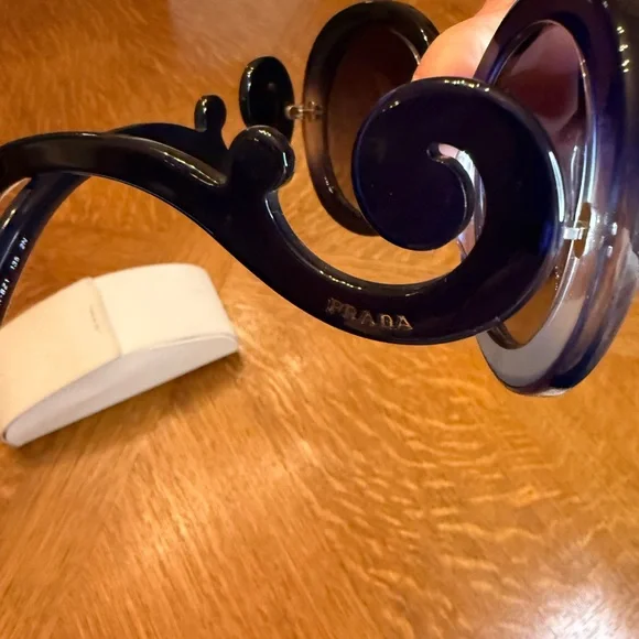 Prada Women's Dark Blue Sunglasses - Picture 5 of 7